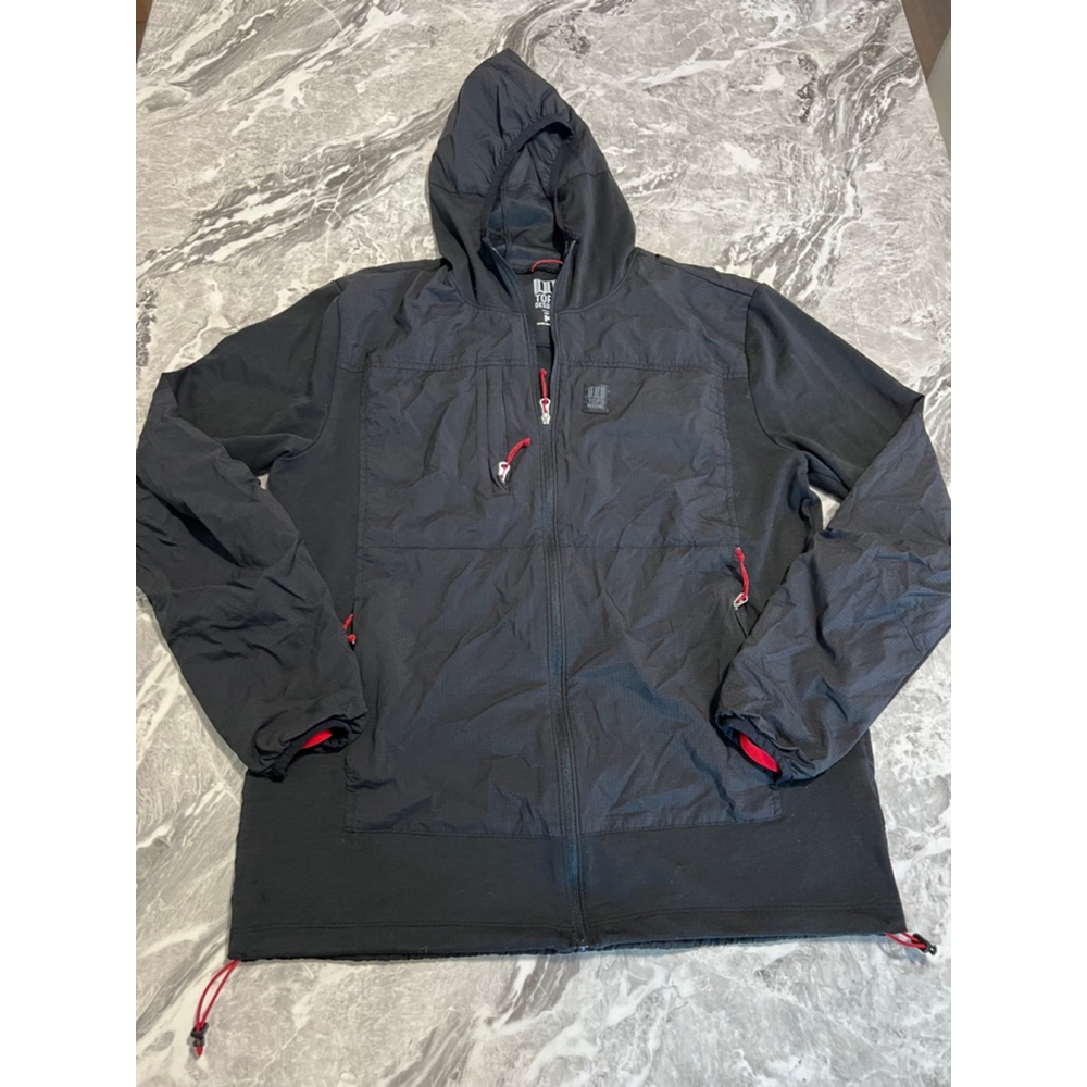 Men's Topo Designs Black Hoodie Jacket Size M